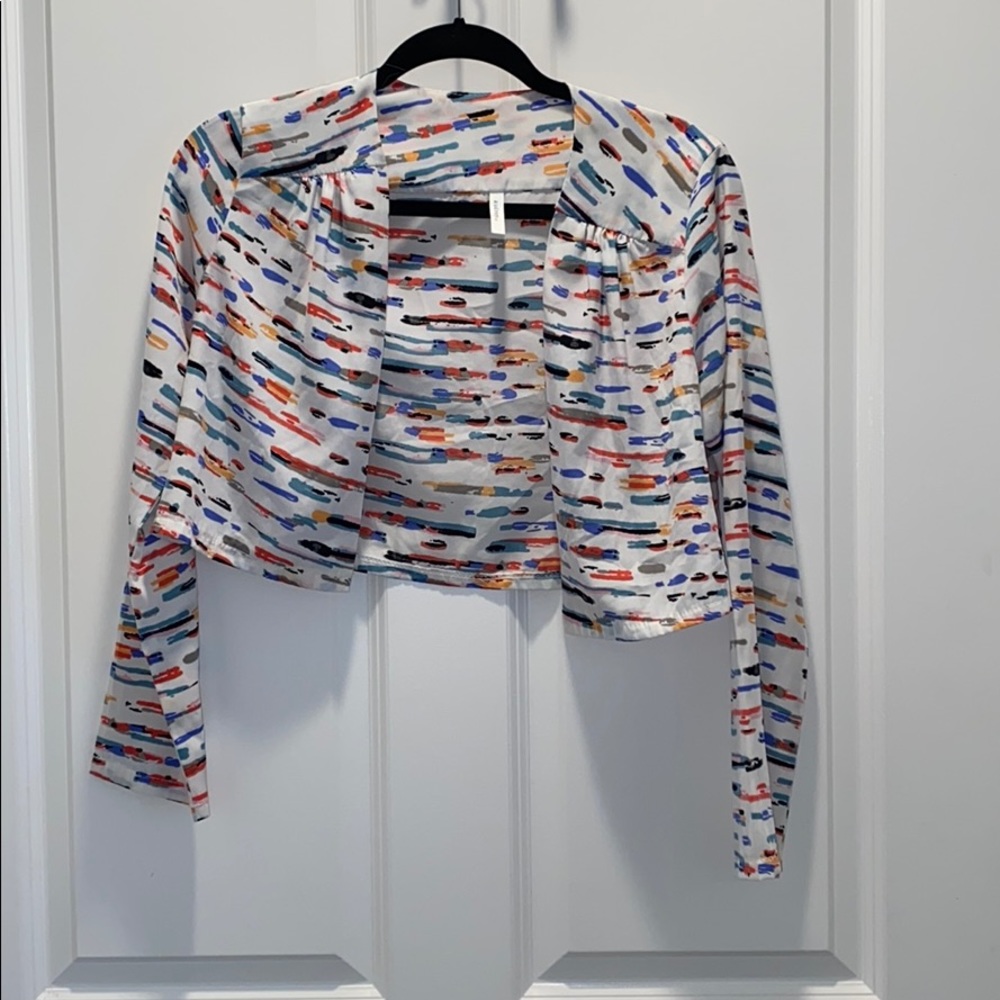 Multicolored/rainbow Cropped Cardigan | Small